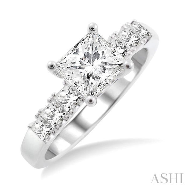 ウェディング　ダイヤモンド 1 Ctw Diamond Engagement Ring with 5/8 Ct Princess Cut