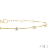 .35CTMIXDM STATION BZL BRACELET YG14K-G*