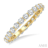 1 1/2 Ctw Round Cut Diamond Eternity Band in 14K Yellow Gold