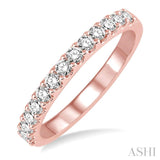 1/2 Ctw Round Cut Diamond Wedding Band in 14K Rose Gold