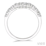 1/2 ctw U-Drop Round Cut Diamond Wedding Band in 14K White Gold