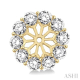 1 ctw Round Cut Diamond Earring Jacket in 14K Yellow Gold