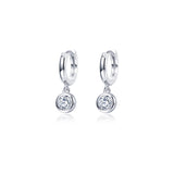 0.92 CTW Bezel-Set Huggie Earrings