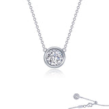 1.25 CTW Bezel-Set Solitaire Necklace