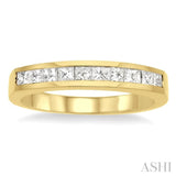 1/2 Ctw Princess Cut Diamond Wedding Band in 14K Yellow Gold