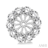 1 ctw Round Cut Diamond Earring Jacket in 14K White Gold