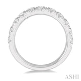 1 1/2 Ctw 11 Stone Round Cut Diamond Wedding Band in 14K White Gold