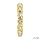1/10 Ctw Round Cut Diamond Huggie Petite Earrings in 10K Yellow Gold