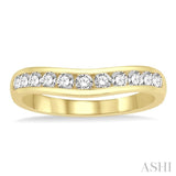 1/2 ctw Round Cut Diamond Inlay Wedding Band in 14K Yellow Gold