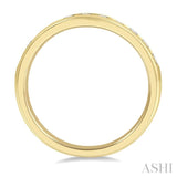 1/2 ctw Round Cut Diamond Inlay Wedding Band in 14K Yellow Gold