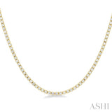 1 Ctw Round Cut Diamond Halfway Tennis Necklace in 10K Yellow Gold