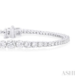 3 ctw Graduated Round Cut Diamond Tennis Bracelet in 14K White Gold