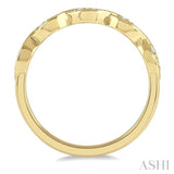 1/8 ctw Twisted Marquise Mount Round Cut Diamond Fashion Band in 14K Yellow Gold