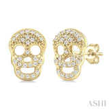 .15CTRDDM PETITE SKULL ER YG 10K-S*