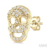 .15CTRDDM PETITE SKULL ER YG 10K-S*