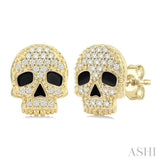 .15CTRDDM PETITE SKULL ER YG 10K-S*