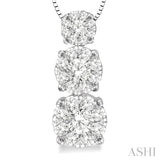 3 Stone Lovebright Essential Diamond Pendant