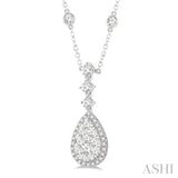 Pear Shape Lovebright Diamond Necklace