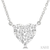 1/2 Ctw Lovebright Diamond Heart Necklace in 14K White Gold