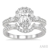 Pear Shape Diamond Wedding Set