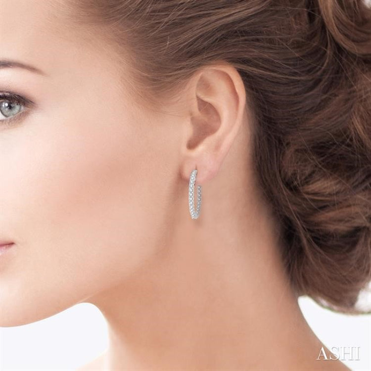 In and store out diamond earrings