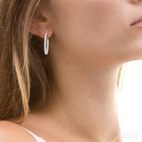 Inside-Out Diamond Oval Hoop Earrings