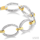 Silver Oval Shape Diamond Fashion Bracelet