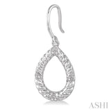 Silver Pear Shape Diamond Fashion Earrings