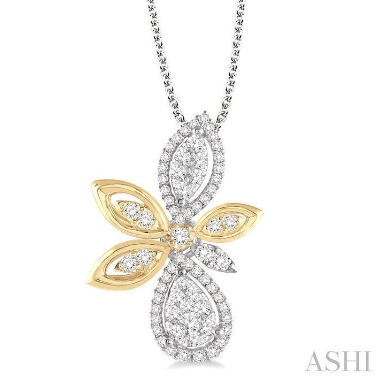 Flower Lovebright Diamond Fashion Pendant