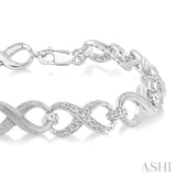 Silver Infinity Diamond Fashion Bracelet
