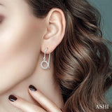 Circle Petite Diamond Fashion Earrings
