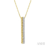 Vertical Bar Diamond Pendant