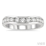 Curved Diamond Wedding Band