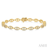 Open Link Diamond Fashion Bracelet