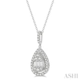 Pear Shape Fusion Diamond Pendant