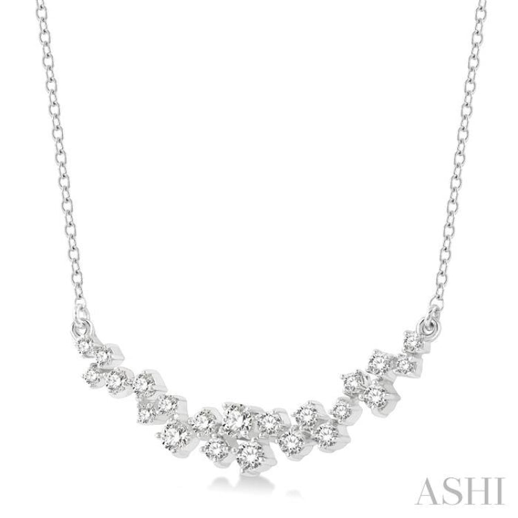 Scattered diamond sale necklace