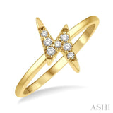 Stackable Lightning Bolt Petite Diamond Fashion Ring