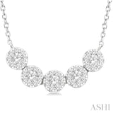 5 Stone Lovebright Essential Diamond Necklace