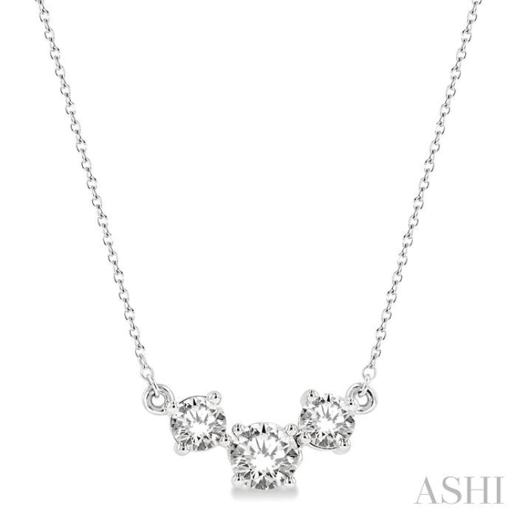 Shop Aria Three-Layer Baguette Diamond Necklace with Round, Rectangle and  Pear Shape Elements Set in 18K Gold Online