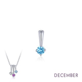 December Birthstone Love Pendant