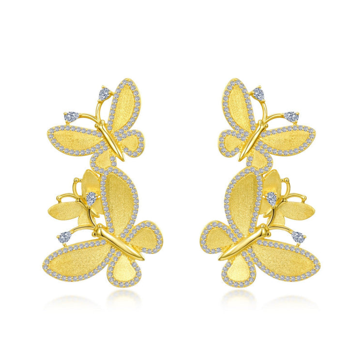 Butterfly Cluster Drop Earrings