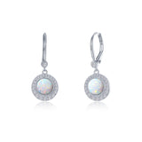 0.58 Ctw Halo Drop Earrings