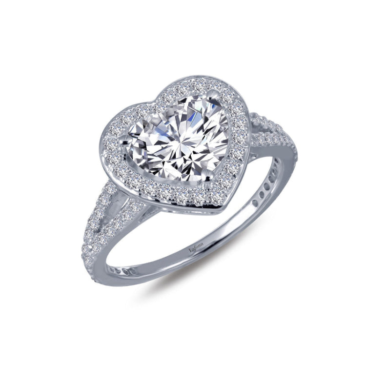 Heart-Shaped Halo Engagement Ring