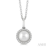 Pearl & Petite Diamond Fashion Pendant