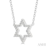 Star Of David Petite Diamond Fashion Pendant