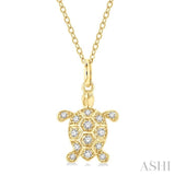 Turtle Petite Diamond Fashion Pendant