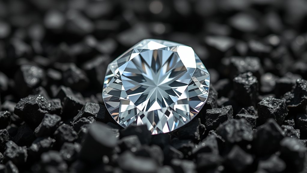 carbon atoms in crystal