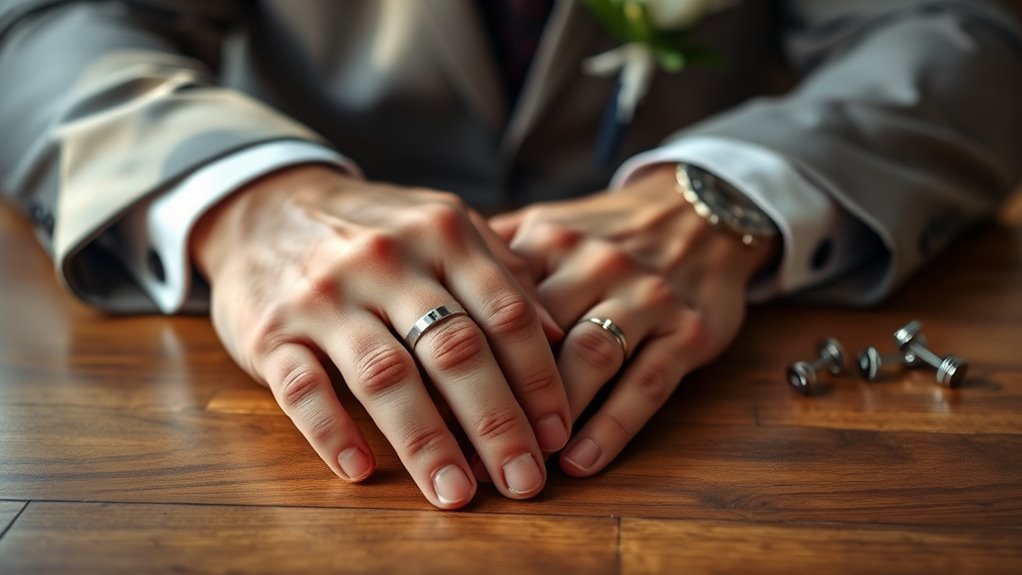 choosing men s wedding ring hand