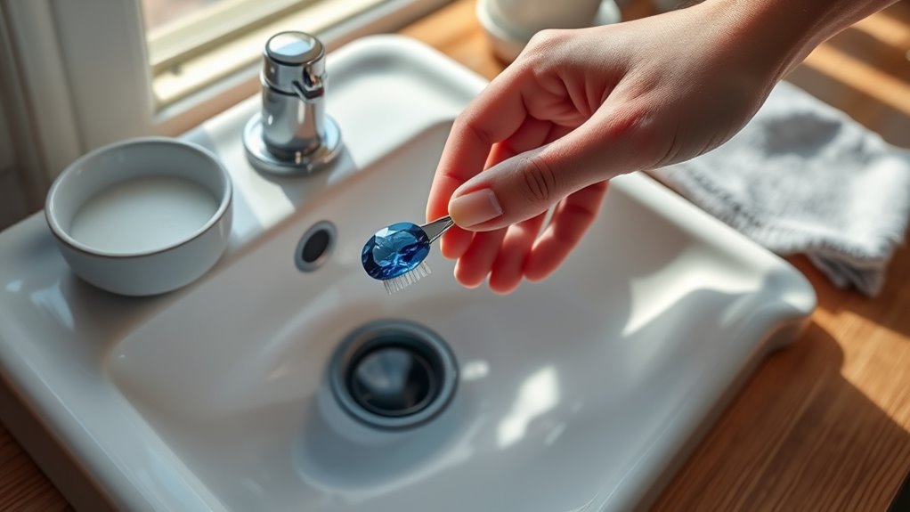 clean gemstones safely at home