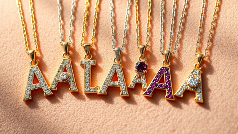 elegant letter a jewelry